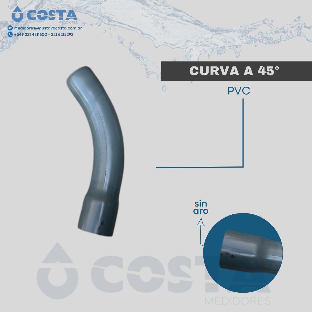CURVA A 45°